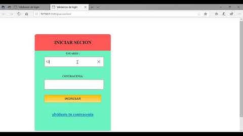la validación del  login en html css y javascrip