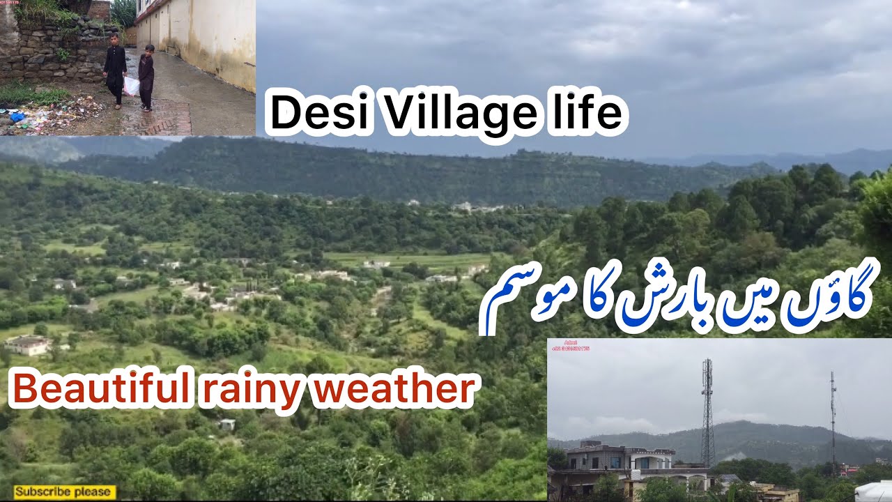 Desi village life of Plahal kalan Beautiful rainy weather in my