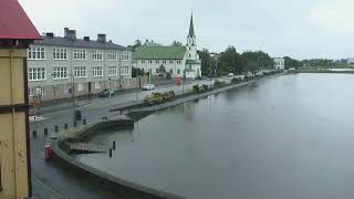 Tjörnin, Reykjavík from Iðnó - Live from Iceland