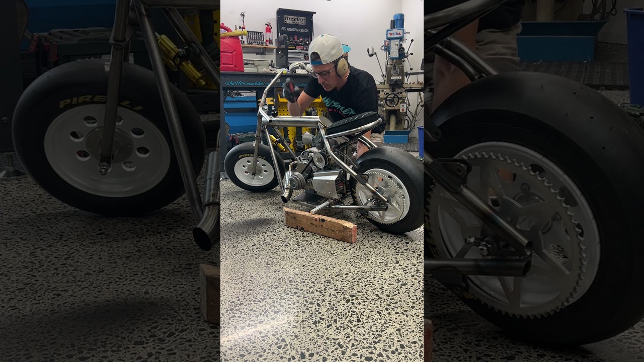 Supercharged rotary drag minibike