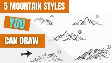 How to Draw Mountains - Cartography 🏔 5 Types of Mountains for Fantasy Maps (IllustrationTutorial)