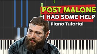 Post Malone & Morgan Wallen - I Had Some Help (Piano Tutorial)