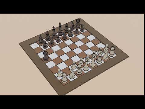 Blender Python Script - Generated chess game