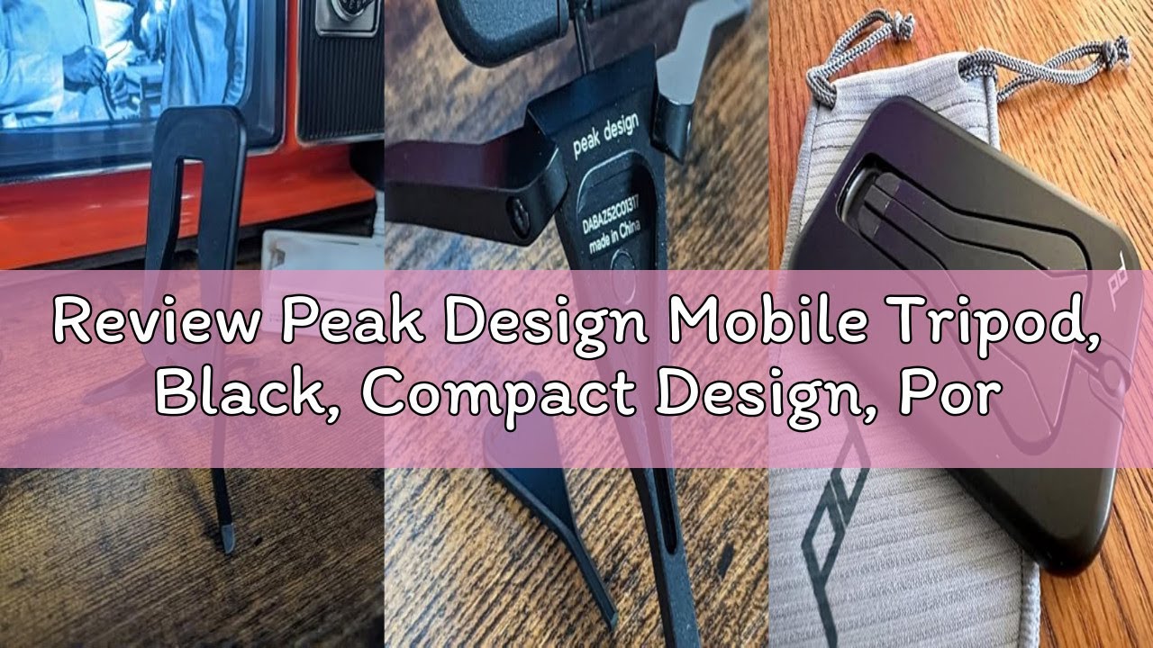 Review Peak Design Mobile Tripod, Black, Compact Design, Portable and Pocket Friendly, MagSafe Compa