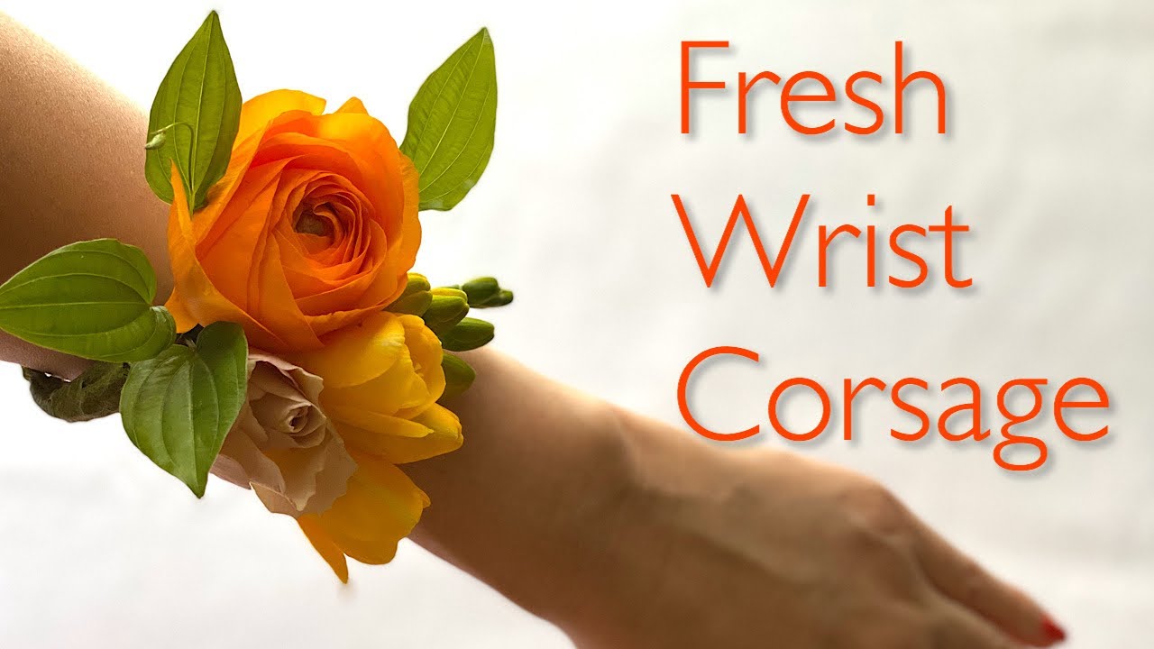 生花でつくる簡単リストレット Diy How To Make Fresh Flower Wristlet Youtube