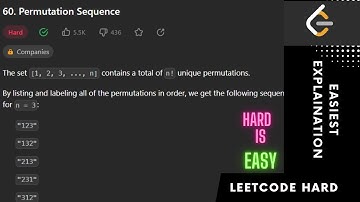 60. Permutation Sequence | Leetcode HARD | Try First, then watch | Easiest solution
