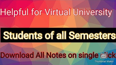 Download VU Notes with a single click.