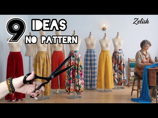 Everyone Will Sew! 9 Easy Pants for All Sizes (38-54) | NO PATTERN