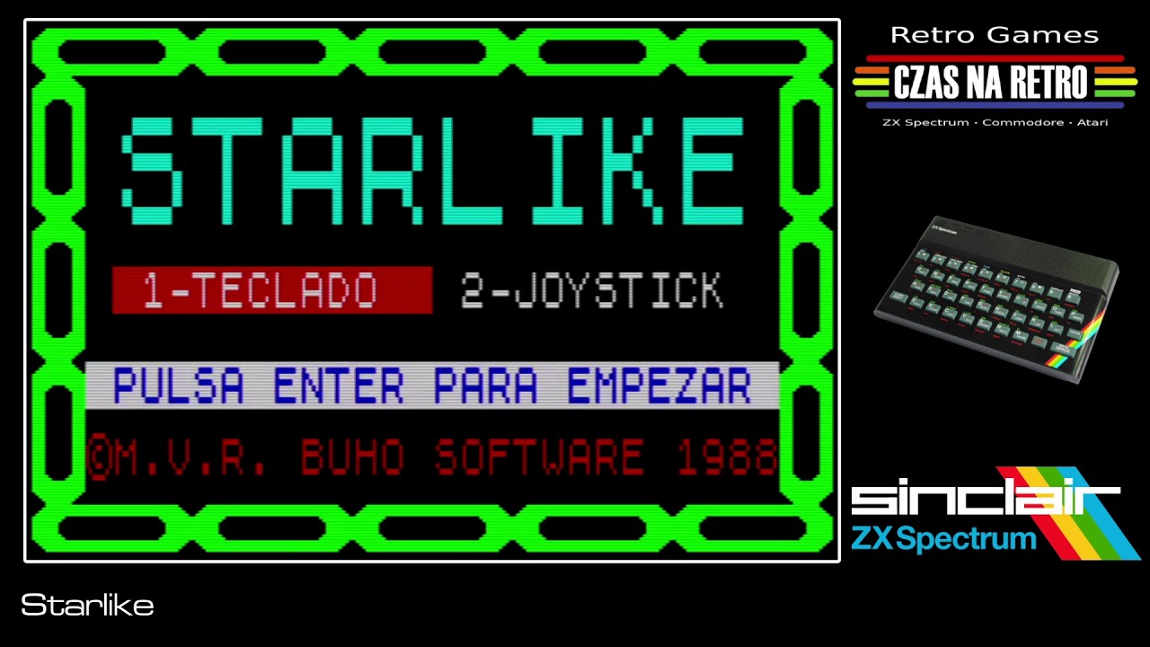 Starlike (1988) - ZX Spectrum - YouTube