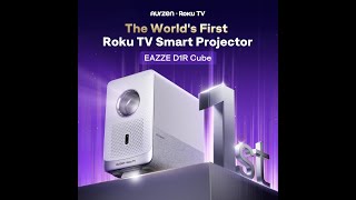 Best Portable Smart Projector 😱 Aurzen D1R Cube Roku TV Projector Review  1080P Dolby Audio Test