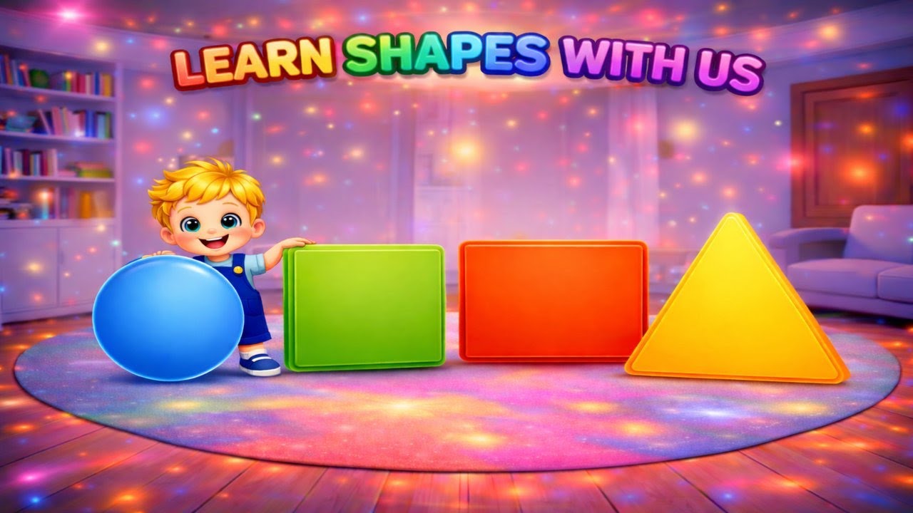 The Shapes Song | kids Learning and Nursery Rhyme with lyrics | Pre-School Learning Song