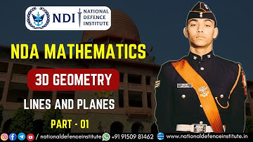 NDA MATHS 3D Geometry Previous Year Questions | Lines and Planes I Part - 01