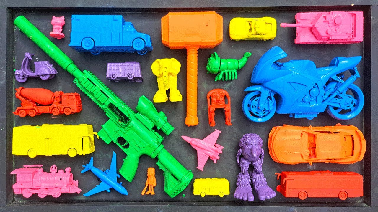 Membersihkan Mainan Mobil Balap, Truk Molen, Tank Baja, Motor Gp, Pesawat, Tung Tung Sahur Anomali