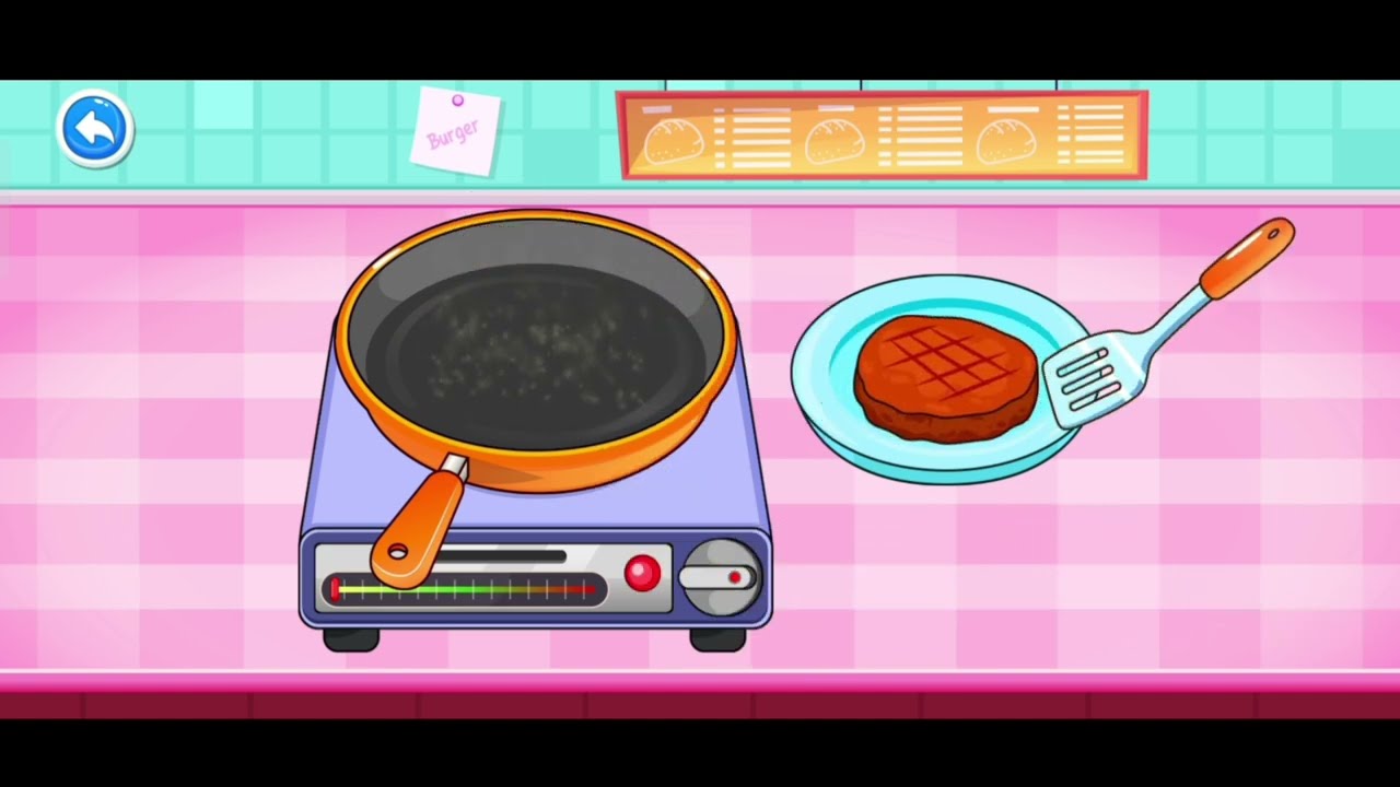 Play fun recipes burger 🍔 cooking game in kitchen 😋 