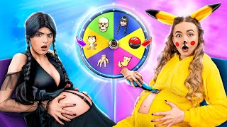 Беременная Уэнсдей Аддамс vs беременный покемон!