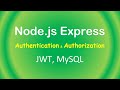 Node.js Token Based Authentication with JWT, Express & MySQL example