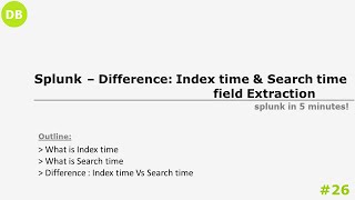 Splunk Field Extraction - Search time & Index Time