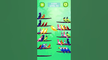 Bird Sort Color Puzzle Level - 93 #gameplay #shorts #puzzlegames #mobilegameplay #games #gaming