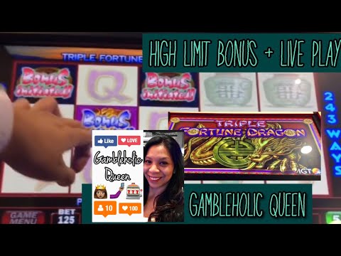 👸🏽🤳🏽🎰 TOUCHING THE SCREEN ON HIGH LIMIT BONUS & LIVE PLAY: TRIPLE FORTUNE DRAGON!!