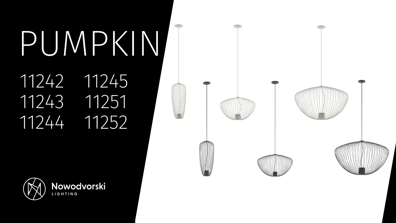 Підвісний світильник, люстра Nowodvorski 11242 Pumpkin S GU10 1x10W IP20 світло-сірий video