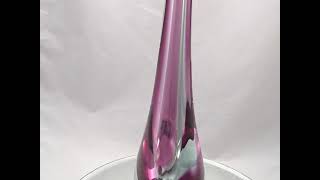 Murano Glass Ruby/Gray Vase
