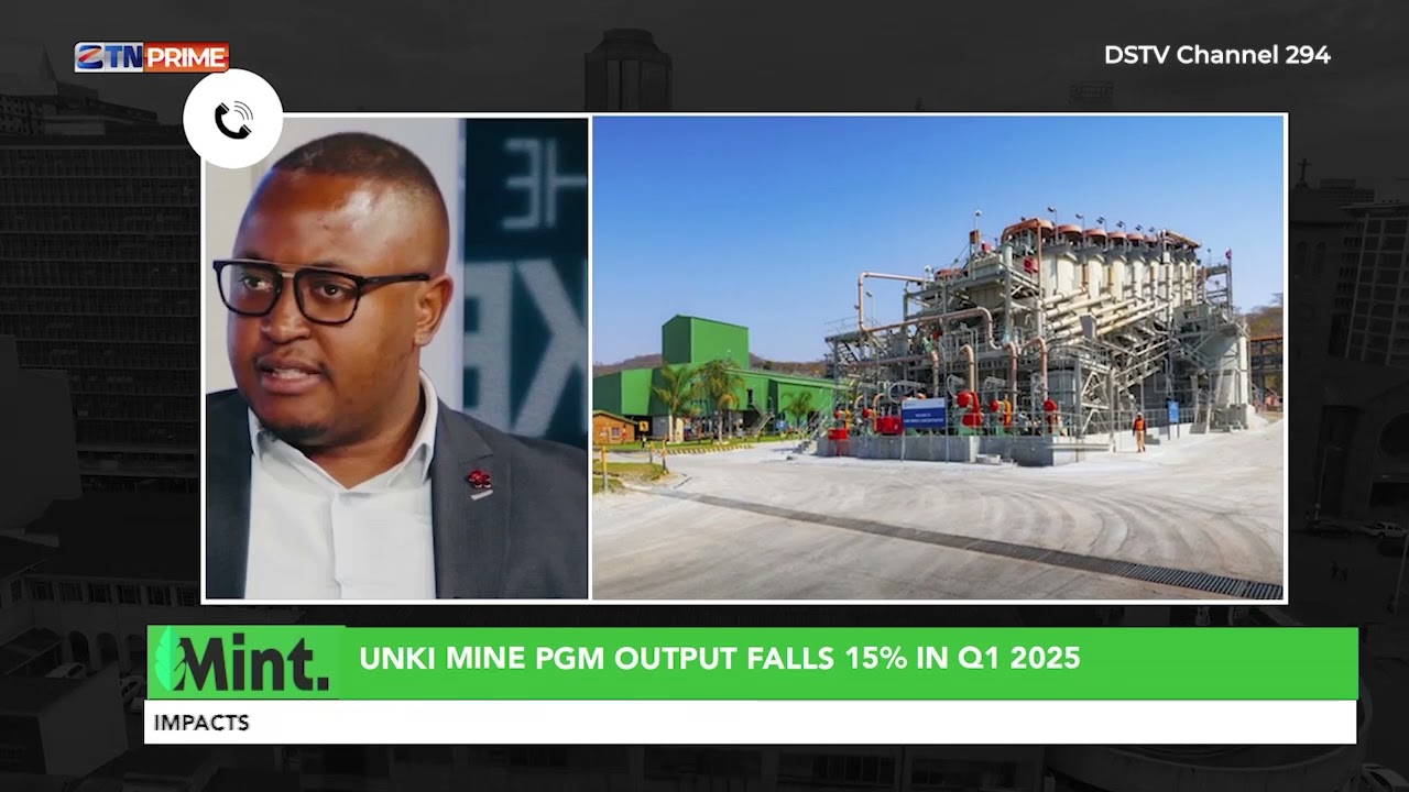 Unki Mine PGM Output Falls 15% in Q1 2025