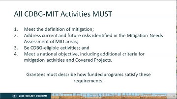 CDBG-MIT Webinar Series: Best Practices for Transformative Mitigation Projects