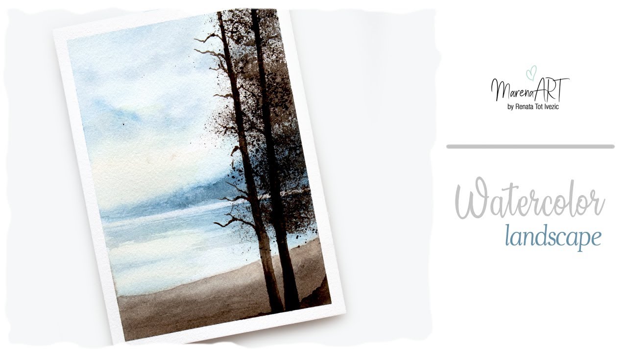 Watercolor landscape painting for beginners - part 3