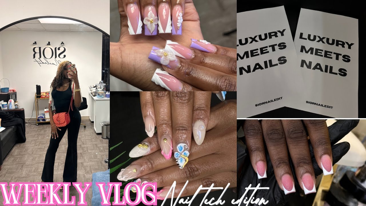 A Week In my life as a nail-tech : Unboxing new inventory, setting up my pedi station clients & more