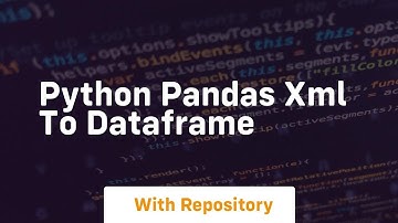 python pandas xml to dataframe