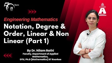 Differentiaalvergelijking - Notatie, graad en orde, lineair en niet-lineair (deel 1) | S Chand Ac...
