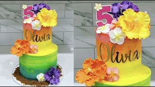 How to make an ombre cake | Cake decorating tutorials | Sugarella Sweets