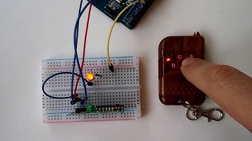 Arduino Connect 4ch 315mhz remote control module XD-YK04 in Visuino