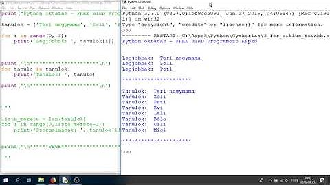 Python Programozás Oktatás: 4. óra - For ciklus és a Lista