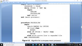 Macroprocessor Algorithm