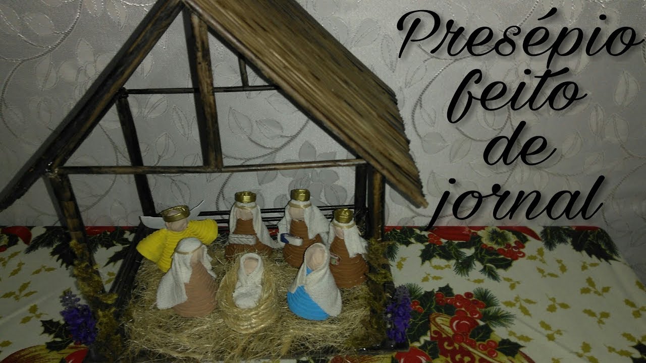 Diy - Presépio feito de Jornal