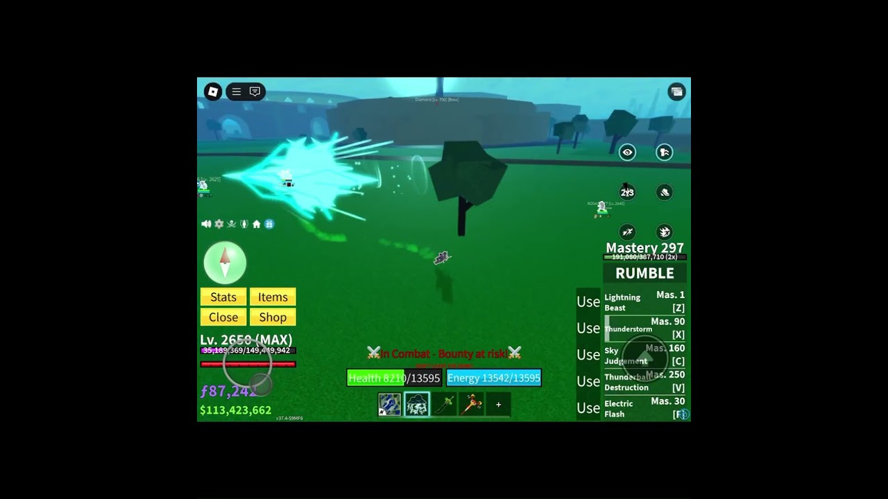 Getting 20 mil bounty in blox fruits 