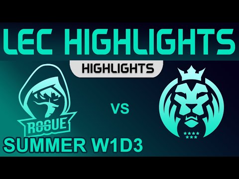 RGE vs MAD Highlights LEC Summer Season 2022 W1D3 Rogue vs MAD Lions by Onivia