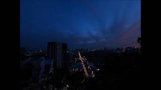 Eastwood, Manila. View toward Quezon City, Philippines.