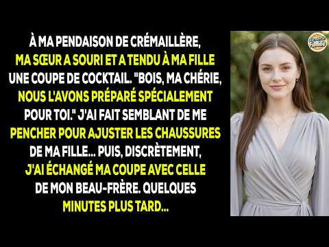 Ma sœur a souri et a tendu une tasse de cocktail à ma fille. "Bois, ma chérie, nous l'avons fait...