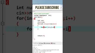 pattern in c++ || c++ nested loop #shorts #ytshorts