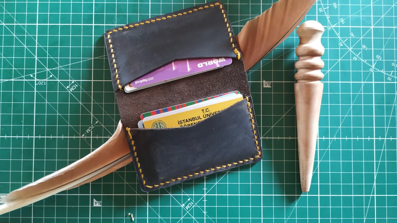 Deri Kartlık Yapımı: El Yapımı 3 Cepli Deri Cüzdan | Yeni Hobi Edin