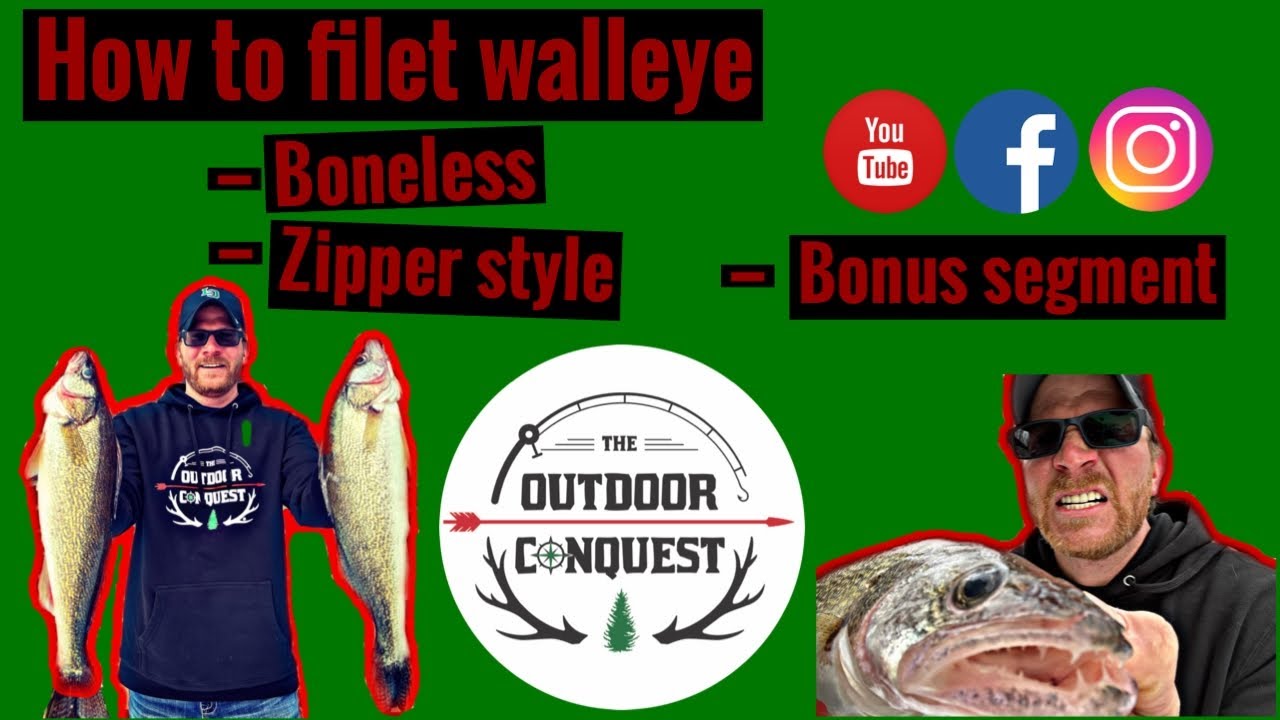 How to Fillet Walleye The Zipper Method Saginaw Bay Walleye YouTube