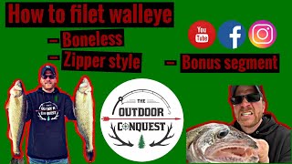 How to Fillet Walleye | The Zipper Method | Saginaw Bay Walleye