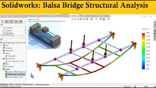 Solidworks balsa bridge structural analysis