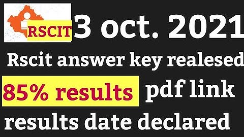 rscit answer key 03 october 2021 rscit answer key today | rscit answerkey 3 october 2021 reault date