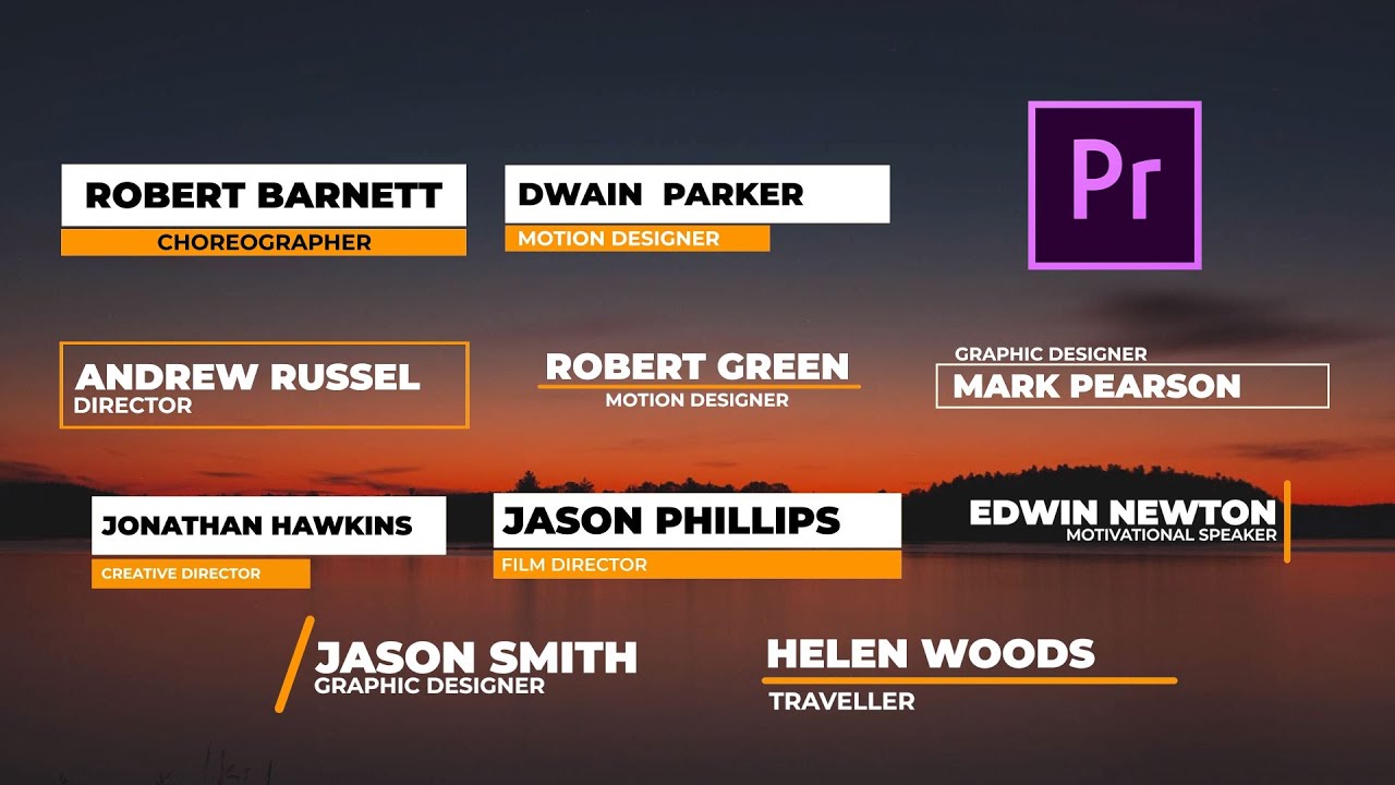 10 Free Lower Thirds Template For Adobe Premiere Pro Motion Graphics Templates Youtube