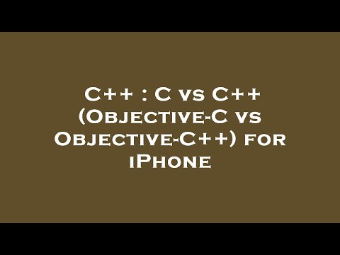 C++ : C vs C++ (Objective-C vs Objective-C++) for iPhone