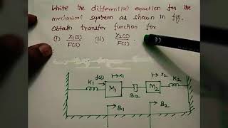 Mechanical system problem from control system