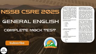 видео: NSSB CSRE 2025 | Общий английский и понимание прочитанного. Полный пробный тест картинка: NSSB CSRE 2025 | Общий английский и понимание прочитанного. Полный пробный тест